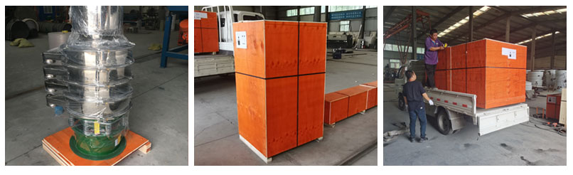 全不銹鋼振動(dòng)篩包裝，裝箱，裝車(chē)。