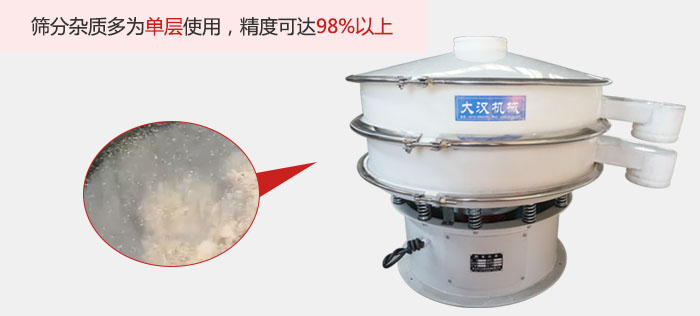 塑料振動(dòng)篩篩分雜質(zhì)多用與單層篩網(wǎng)使用。