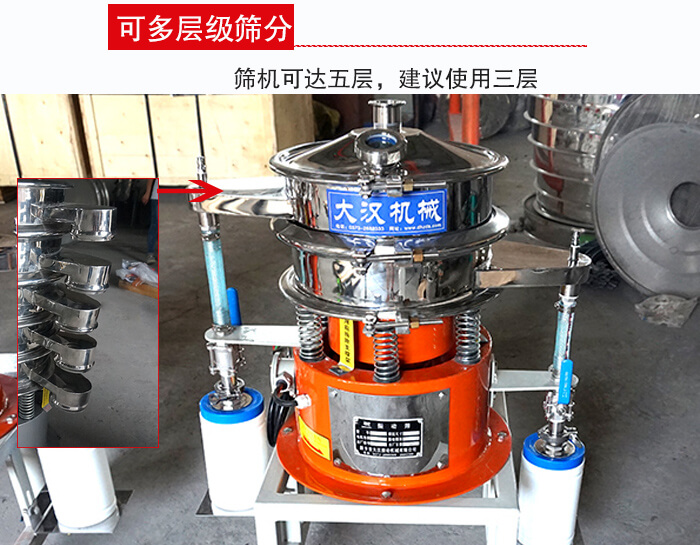 氣體波阿虎振動篩篩機可達五層，三層較為常用