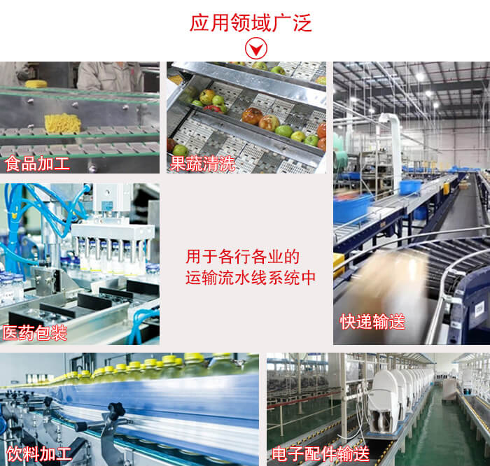 鏈板輸送機(jī)適用行業(yè)：食品加工，果蔬清洗等行業(yè)